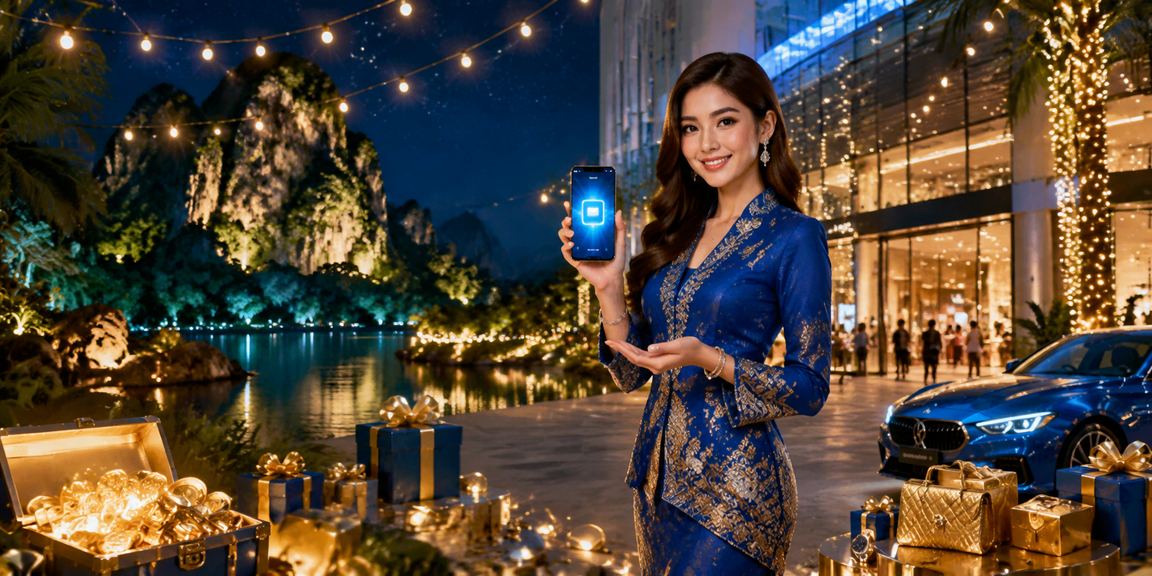 Proses deposit mudah oleh pengguna wanita berbaju kurung di Ipoh menggunakan platform x9d dalam talian