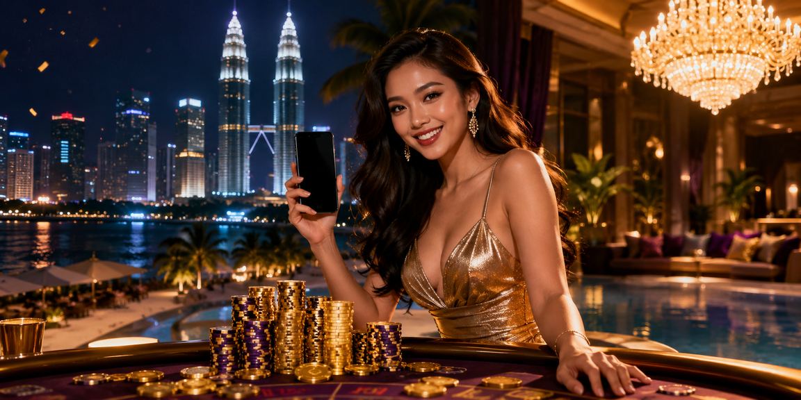 Penggunaan kasino mudah alih di Kuala Lumpur menerusi telefon pintar dengan paparan yang jelas dan responsif