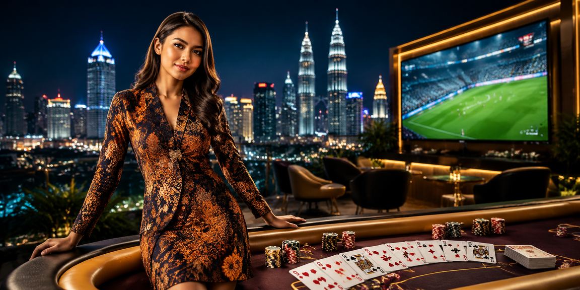 Pertaruhan bola sepak di Petaling Jaya dengan corak batik Malaysia yang kaya warna dan meriah